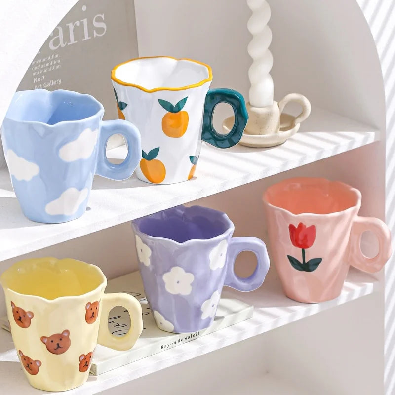 Hand-painted cloud mug