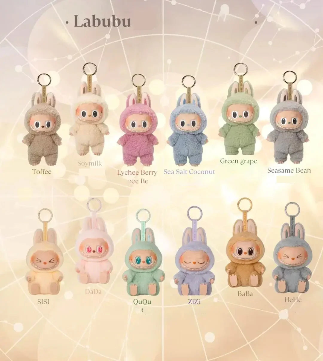 Labubu The Monsters Macaron & Have a seat keychain