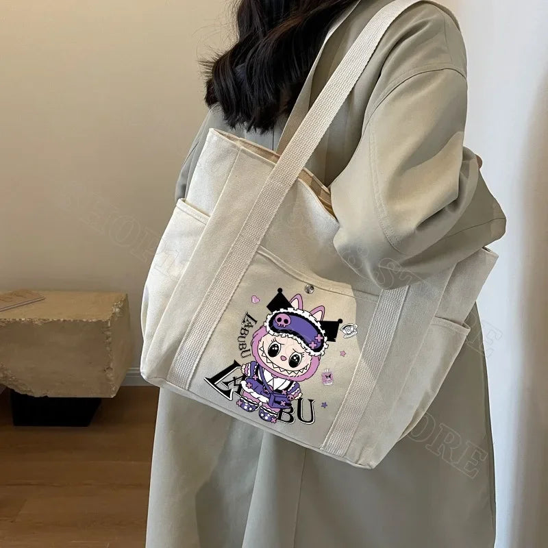 Labubu Cartoon style Shoulder Tote Bag
