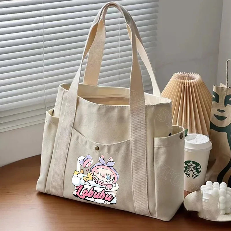 Labubu Cartoon style Shoulder Tote Bag