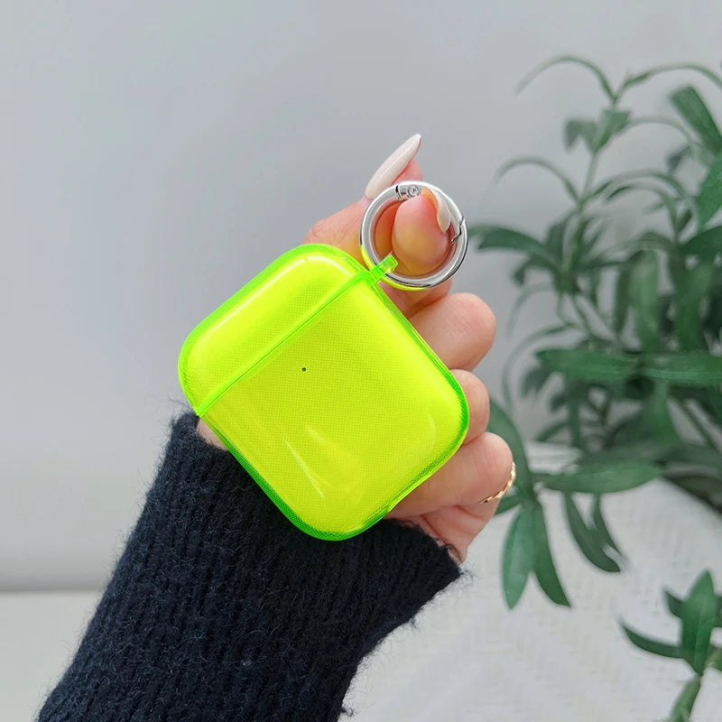 Fluorescent and Candy Color Earphone Cover protective case for Apple AirPods
