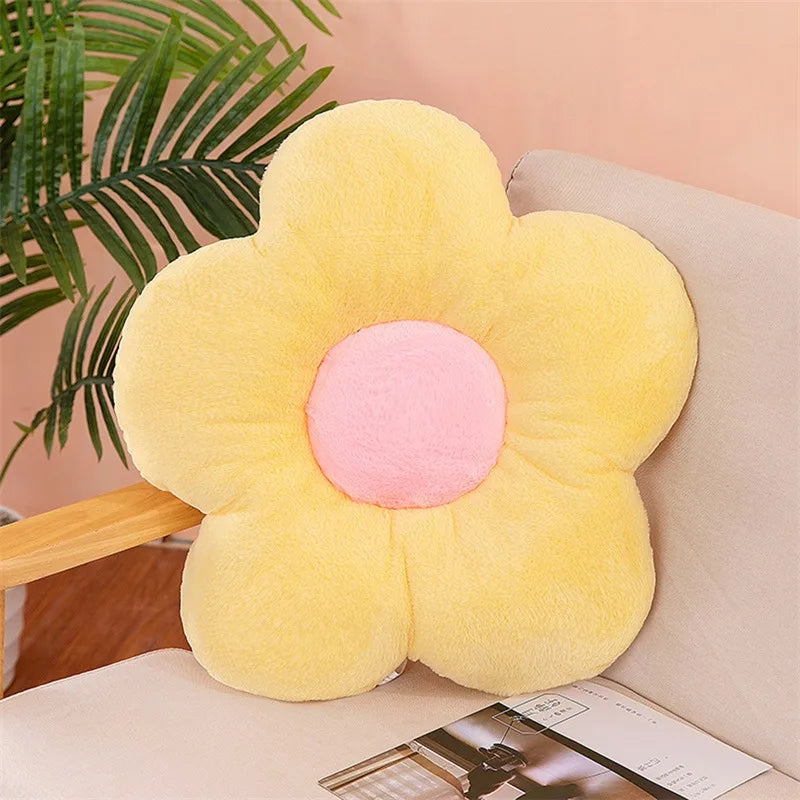 Flower soft plush pillow