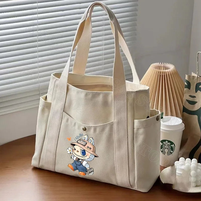 Labubu Cartoon style Shoulder Tote Bag