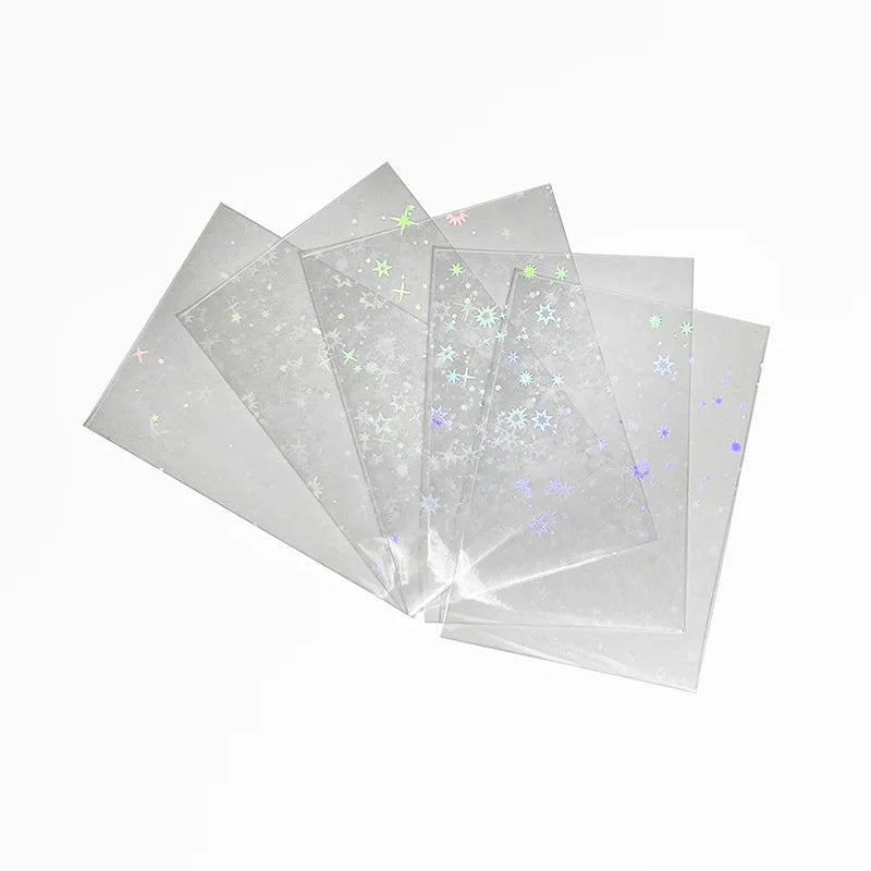 50 pc holographic clear photo-card sleeves