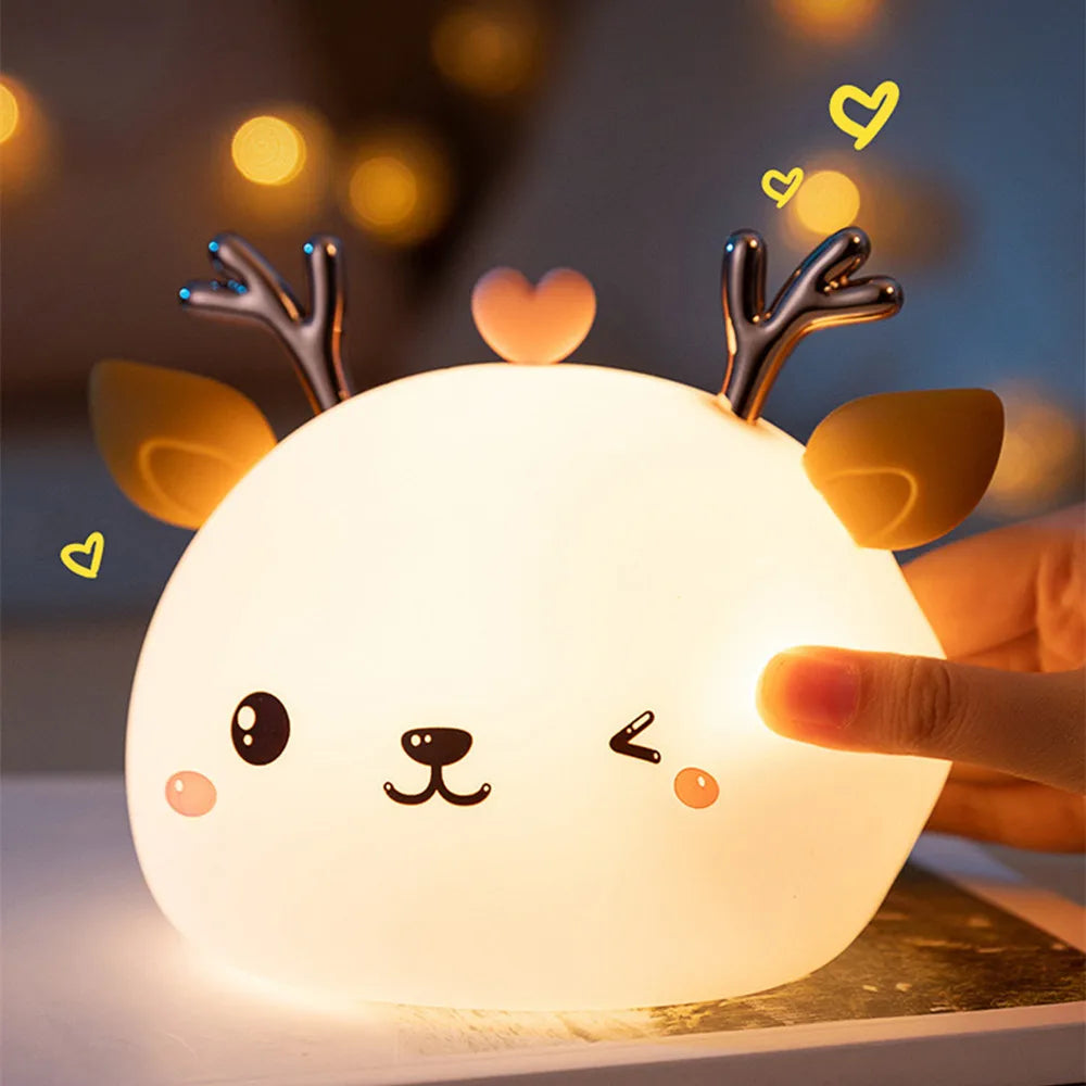 Reindeer soft led night light