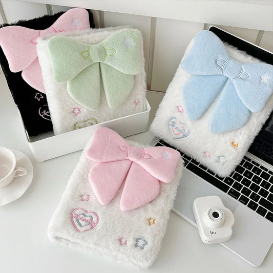 Fluffy bow photo card binder
