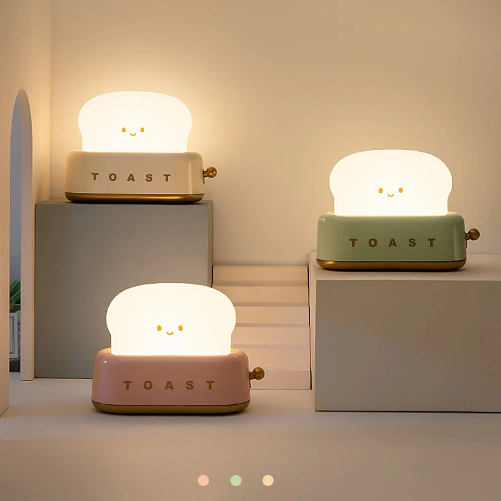 Cute toast led night light