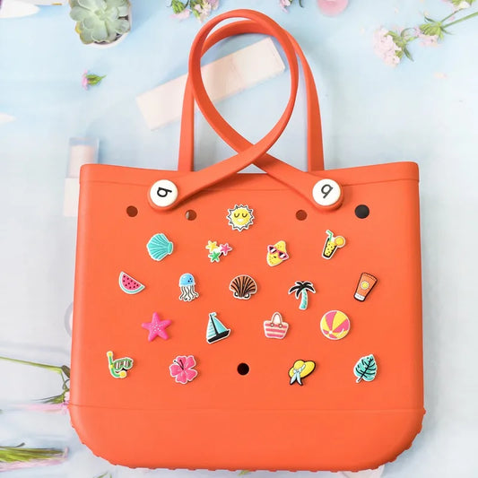 18 Piece Plastic Tote Beach Bag Charms