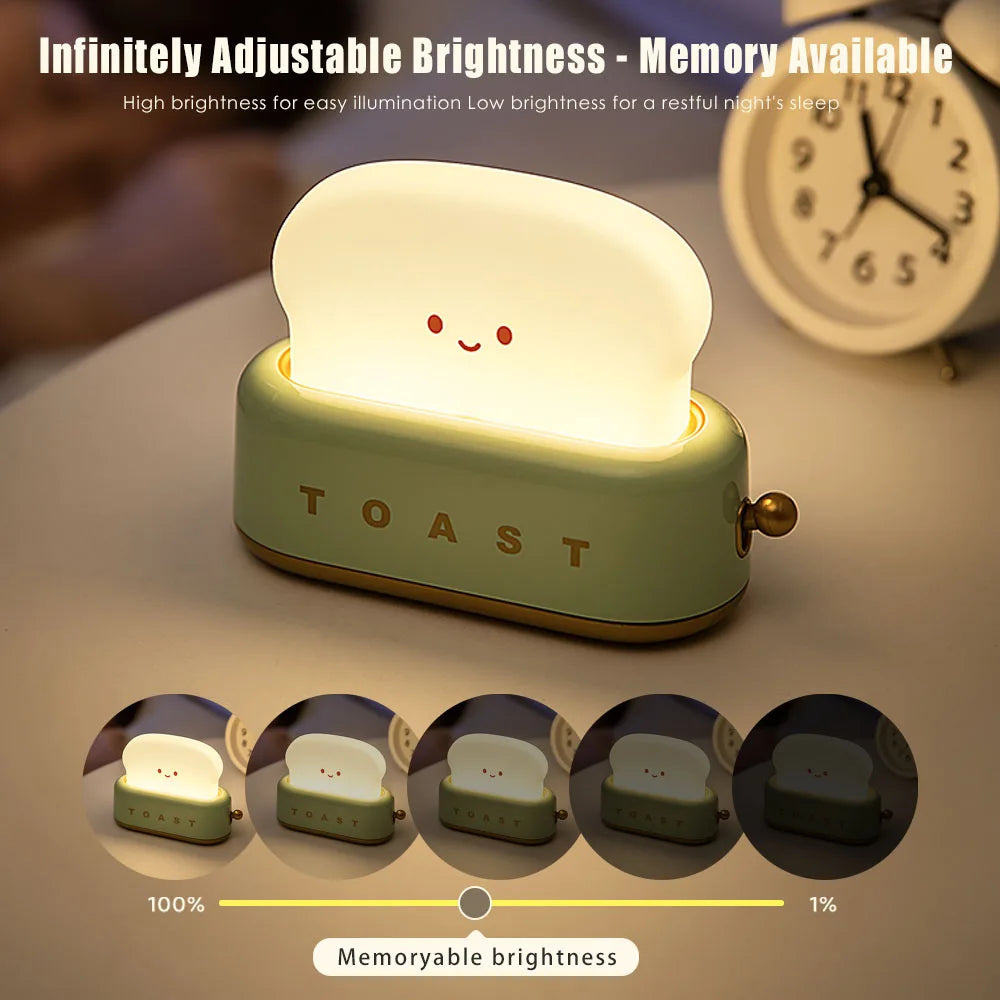 Cute toast led night light