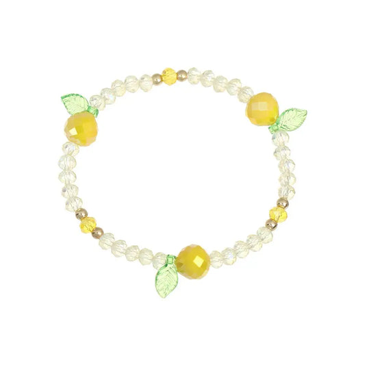 Fashion Fruit Crystal Beaded Stretch Bracelet