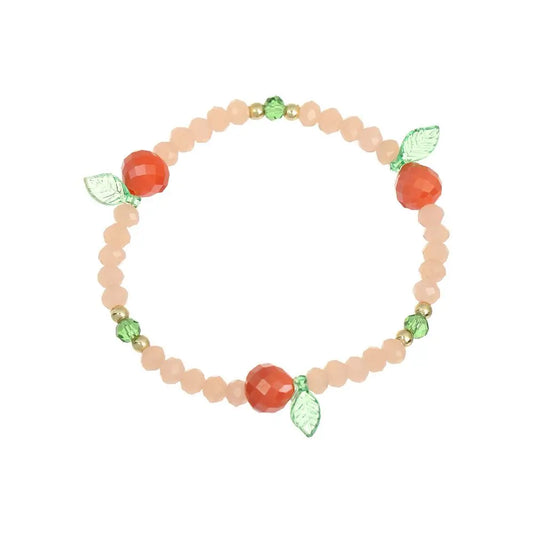 Fashion Fruit Crystal Beaded Stretch Bracelet