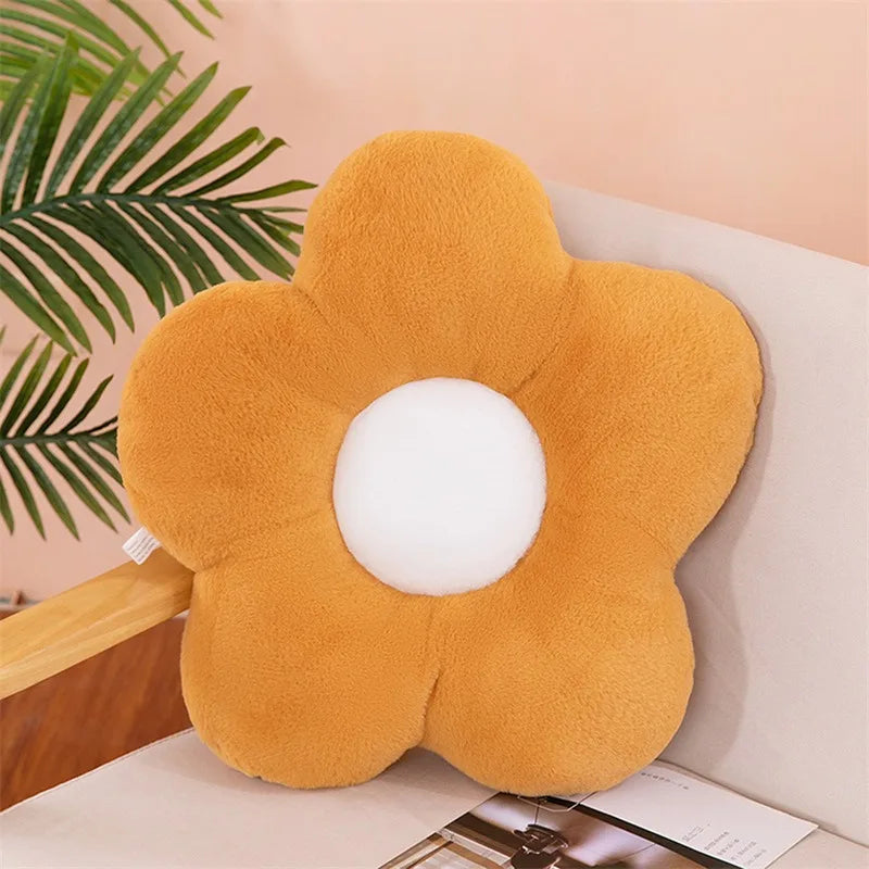 Flower soft plush pillow