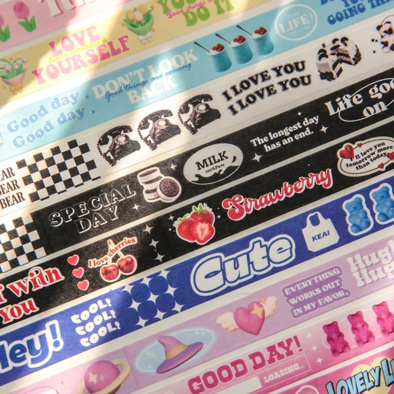 Washi Tape Words cute book stationary decoration
