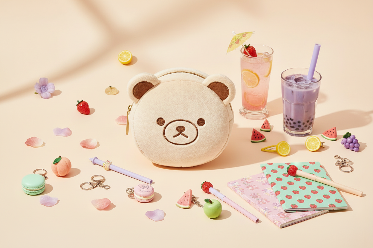 Kawaii Banner - Taro Bubble Tea